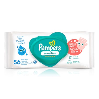 Pampers Sensitive Baby Wipes - 56 Wipes