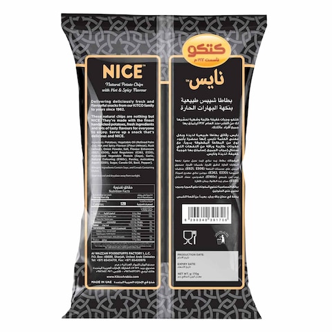Kitco Nice Hot And Spicy Natural Potato Chips 167g