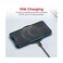 Promate Wireless Charger, Premium Ultra-Slim 15W Fast Wireless Charging Pad with Anti-Slip Surface and Multi-Protect, AuraPad-15W Grey
