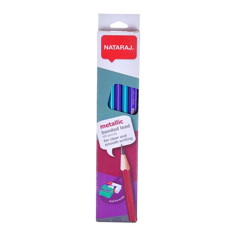 Nataraj Metallic HB Pencils Set - 12 Pencils