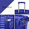 Hard Case Trolley Luggage Set of 3 For Unisex Polypropylene Lightweight 4 Double Wheeled Suitcase With Built In TSA Type Lock Travel Bag KH1005 Navy Blue