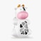 Flipper Fun Animal Hygienic Toothbrush Holder For Kids, includes Soft Bristle Toothbrush, Cow, 3Y+