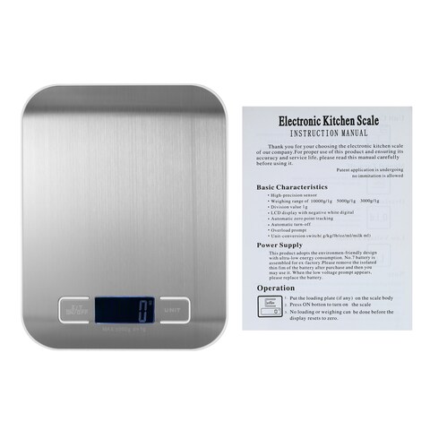 Generic-5kg/1g Accurate Electric Kitchen Scale High-precision Kitchen Scale Mini Electronic Platform Scale Food Weighing Scale