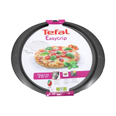 Tefal Easy Grip Gold Pizza Tray Black 34cm