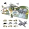 Fitto 50 PCS Military army Building playset, Military Air Base Model Building with Toy Army Bomber, fighter and full function military base, STEM Building Toys for Boys Girls Age 6+, Camo Green