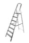 STANLEY Step Ladder, 7 Steps Aluminum Ladder with Non-Slip Rubber Edge Guards &amp; 150 KG Loading Capacity - EN131 Approved