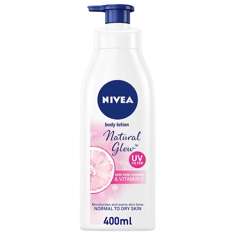 NIVEA Even Tone Body Lotion Natural Glow Complex &amp; Vitamin C UV Protection All Skin Types Jar 400ml 