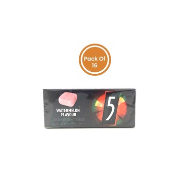 ريغليز 5 علكة بنكهة البطيخ خالية من السكر 14.4 غرام × 16