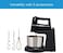 Midea Stand Mixer Hand Mixer, Electric Whisk, 400W, 2L Stainless Steel Rotary Bowl, 5 Speeds + Turbo Button, Twin Stainless Steel Kneader &amp; Beater For Mixing, Whipping, Whisking, Kneading, HM0293A