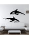 Spoil Your Wall Whale Decorative Wall Sticker Black 100x60cm
