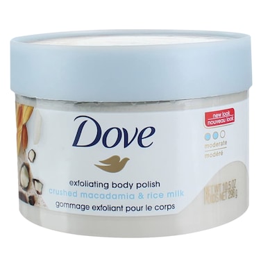 Dove Crushed With Macadamia And Rice Milk Exfoliating Body Polish 298g