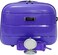 Rower Hard Shell Suitcase Trolley Luggage Set of 4, Lightweight, Expandable, Anti-theft Zip, Spinner Wheels &amp; TSA Combination Lock, Trolley Bags with 1 Cosmetic Bag (20/24/28/14 Inches) (Purple Blue)