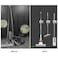 Generic Broom Holder, Broom Gripper Mop Holders Wall Mount, Mop Racks Holders Self Adhesive No Drilling Super Anti-Slip, Broom Mop Dustpan Hanger 3 pack (With Hook)