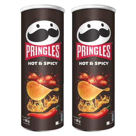 Buy Pringles Hot And Spicy Potato Chips 165g in UAE