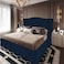 In House Taj Mahal Velvet Bed Frame - Queen - 200x150 cm - Dark Blue