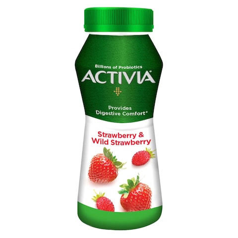 Activia Yogurt Go Strawberry And Wild Strawberry Drink 180ml