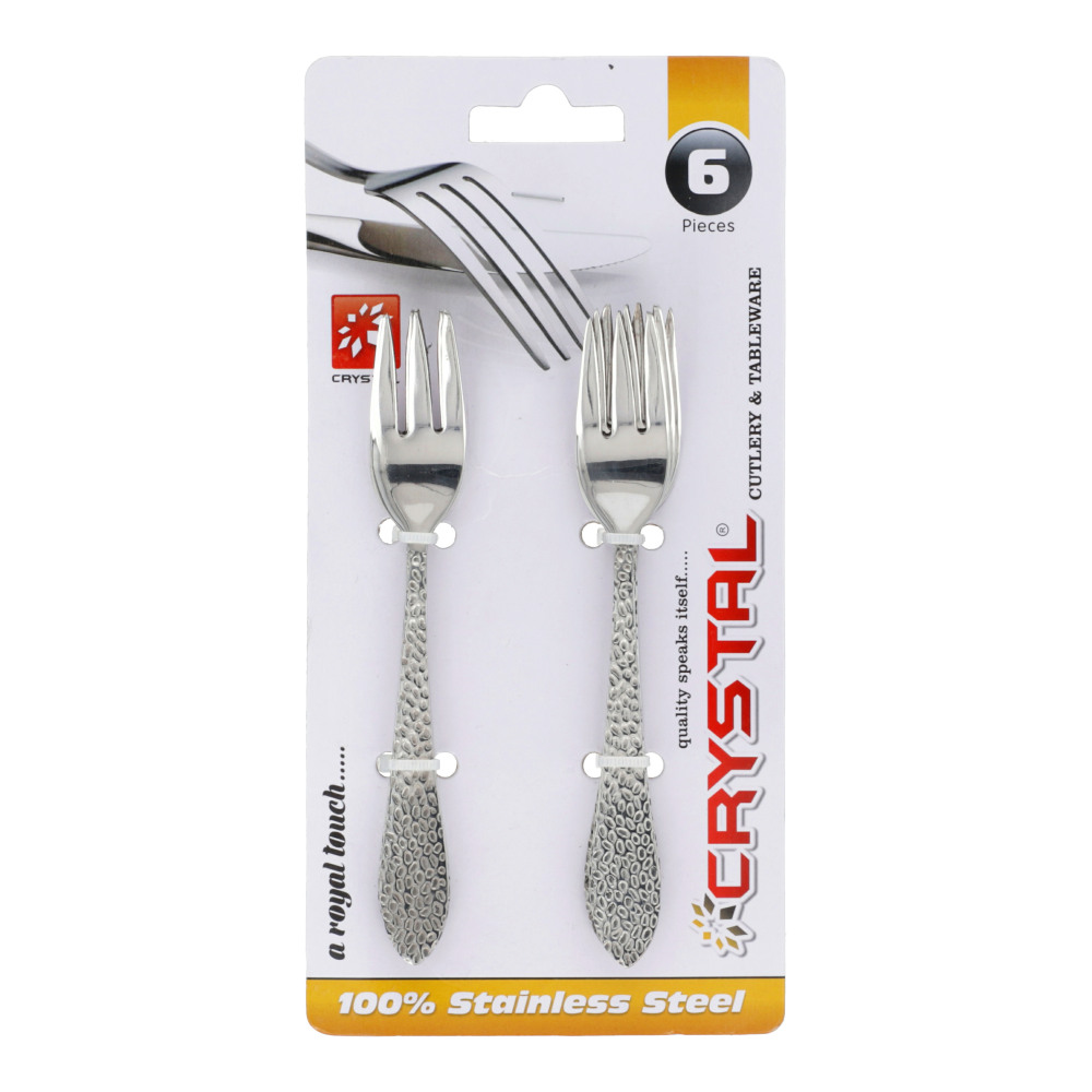 CRYSTAL HAMMER BABY FORK 6PCS