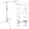 Coopic C Stand With 3 Pcs Wheel Stainless Steel 336Cm/10.8Ft Max. Height And 4 Feet Holding Arm Grip With Turtle Base For Studio Light Reflector