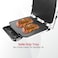 Nobel Portable Grill And Panini Maker Contact Grill 2000W Fixed Temperature Control Barbeque Grill Plate Ready Light Power Indicator NCG100 Silver With 1 Year Warranty