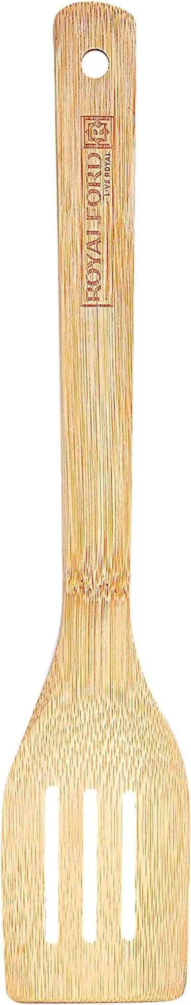 Royalford Bamboo Slotted Turner, Multi-Colour, Rf5111