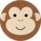 Animal Faces Monkey Round Dinner Plate 8.75in 8 pcs