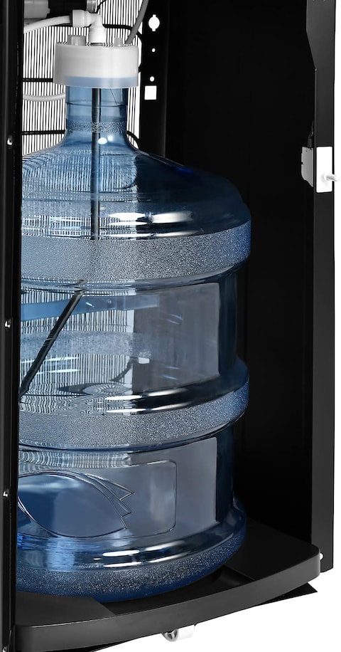 Super General Hot And Cold Bottom Loading Water Dispenser, Instant Hot Water, 3 Taps, Black/Silver, SGL2020BM (34x35x107cm, 1 Year Warranty)