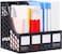 Generic Large Space Magazine File Holder Organizer Box With 4 Vertical Compartments, Desktop, File Documents