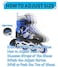 EASY FUTURE Inline Skates Adjustable Size Roller Skates with Flashing Wheels for Outdoor Indoor Children Skate Shoes Including Full Protective Gear Set Blue Medium (35-38)