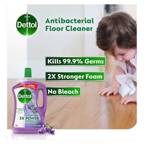 Dettol 3X Antibacterial Power Floor Cleaner Lavender 3L+1.8L