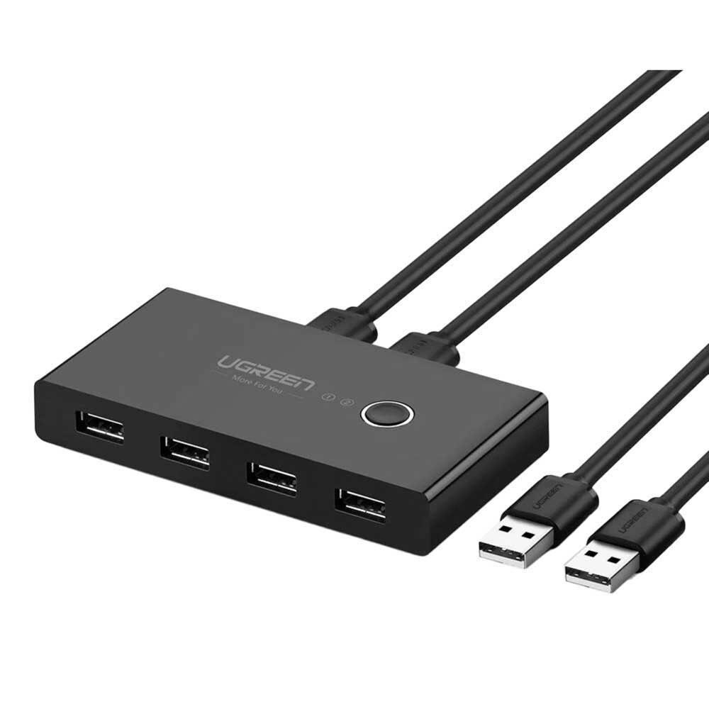 Buy UGREEN 2 In 4 Out USB 2.0 Sharing Switch Selector Box with 2x1.5 mt ...