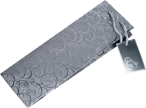 Cuisine Art Wine Bag, 1 pc Wine Gift Paper Bag Single Bottle Wine Gift Bag Red Wine Tote Bag, 5Pcs 4.7 x 3.9 x 14.2&rsquo;&rsquo; Wine Gift Bag Kraft Paper Wine Bag with Handles Silver