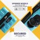 STARGOLD ABS+PC Spinner Wheels Trolley Single Luggage Number Lock Smart Carry On Suitcase 20 Inches