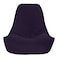 In House Harvey Velvet Bean Bag Chair - Medium - Dark Purple