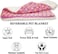 Fleece Pet Blanket with Star pattern, Sofa protector, Soft material, Comfortable and Breathable, Pet Blanket for medium and large pets, With Double-sided plush, Washable, Easy to carry 100 cm (Pink)