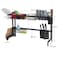 Kitchen Supplies Storage Counter Organizer Utensils Holder Stainless Steel Display- Kitchen Space Save Stainless Steel Kitchen Shelf Organizer Dishes Drying Rack Over Sink Drain Rack Kitchen (black)