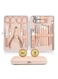 18-Piece Manicure Pedicure Tool Set With Case Rose Gold/Silver