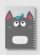 Lowha Spiral Notebook With 60 Sheets And Hard Paper Covers With Cartoon Cute Cat Blue Ribbon Design, For Jotting Notes And Reminders, For Work, University, School