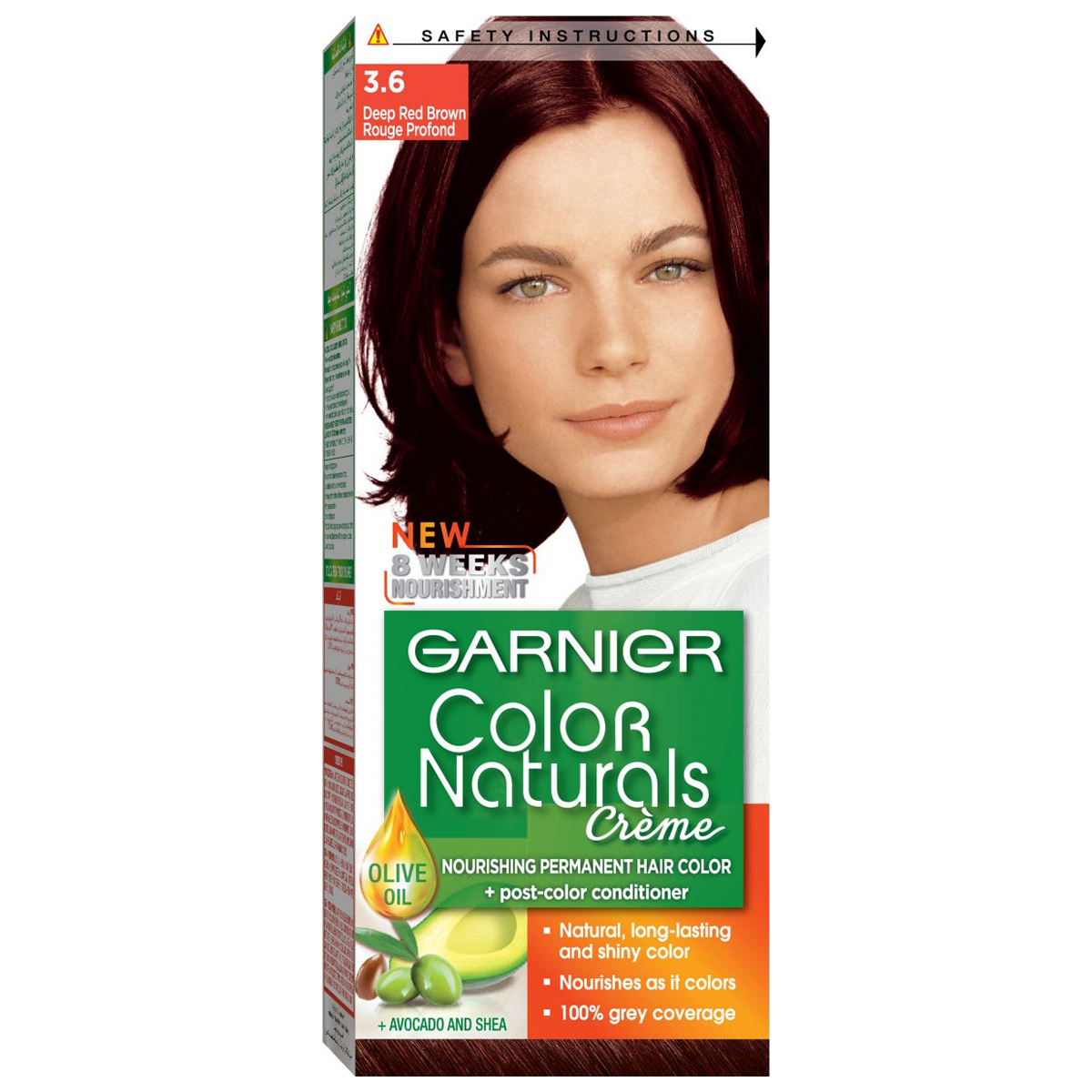 Garnier Color Naturals Cream Hair Color 3.6 Deepred Brown Hair Color