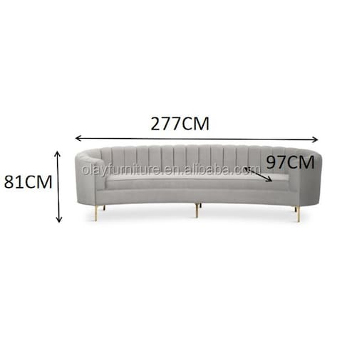 Modern high quality velvet with stainless steel steel legs living room sofa wedding and event sofa