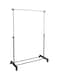Generic Rolling Cloth Rack Silver/Black 30.3 X 5.6 X 2.2Inch