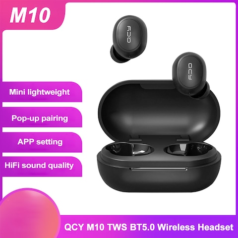Generic-M10 TWS BT5.0 Wireless Headset Pop-up Pairing APP Setting Stereo Music Sport Headphones