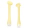 Star Babies Unbreakable Spoon and Fork Baby Feeding Training, Yellow