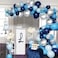 Soonlyn Blue Balloons 100 Pack Light Blue And Silver Balloons White Navy Blue Balloons Arch Kit For Baby Shower Birthday Party Event Celebration