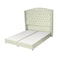 In House Maldives Velvet Bed Frame - Queen - 200x160 cm - Ivory