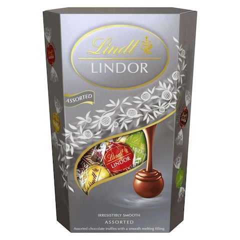 Lindt Lindor Assorted Chocolate Silver Cornet 337g