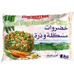 Buy HAY MARKET EMBORHG MIXED VEGETABLES  CORN 1KG in Kuwait