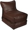 Vital Bean Bag Bed Chair Sofa Bed Leather Wallow Filp - Out Lounger Relaxing Bed Chair Relaxer Ideal For Hostels Hotel Hospitals (Brown)
