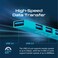 Promate USB-C Hub, 4-in-1 Type-C Sync/Charge Adapter with USB-A Adapter, 5Gbps USB 3.0 Port, 480Mbps USB 2.0 Ports and Compact Aluminum Design for MacBook Pro, Samsung Chromebook Plus, LiteHub-4 Blue