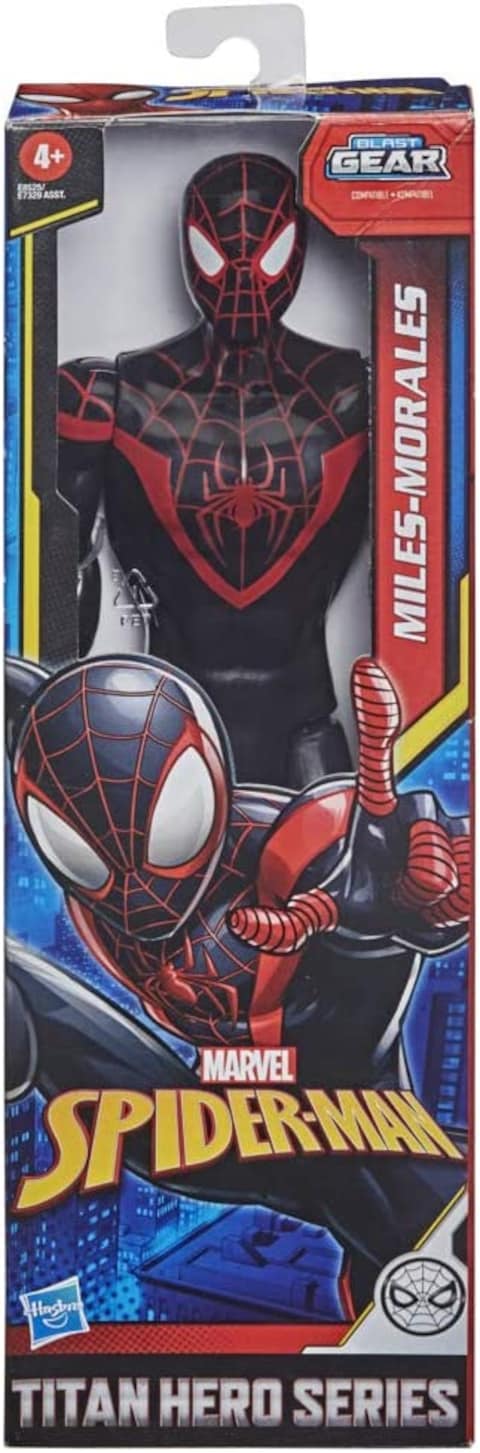 Marvel E85255X3 Spider-Man: Titan Series Miles Morales 30-Cm-Scale Super Hero Action Figure Toy, Multi Colour