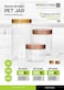Royalford Round Air-Tight Pet Jar, 1000ml Plastic Container, RF10508, Transparent Storage Jar, Bpa-Free Container For Display, Pantry, Home &amp; Kitchen Storage